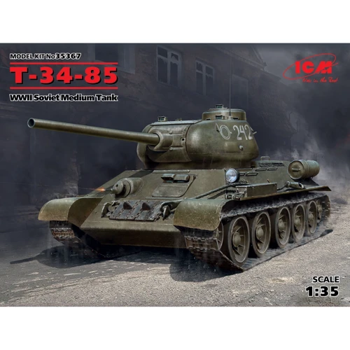 Советский средний танк Т-34-85, 2 МВ Т-34-85, WWII Soviet Medium Tank (ICM35367)
