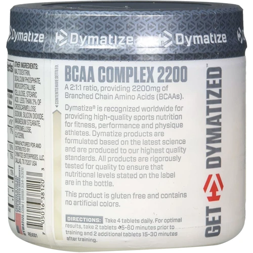 Аминокислота для спорта Dymatize BCAA Complex 2200 200 caps: Вкус Без вкуса