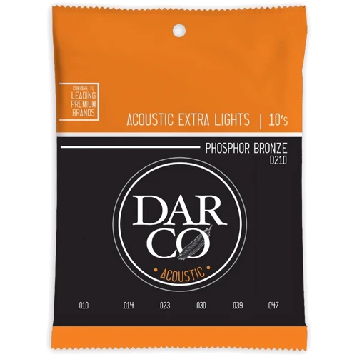 Струна для гитар Струны MARTIN D210 Darco Acoustic 92/8 Phosphor Bronze Extra Light (10-47)
