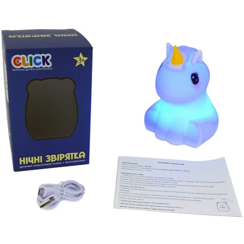 Силиконовый ночник детский Click Единорог 12 см (CLK-G01219) фото 12