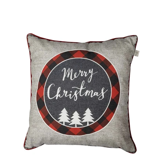 Наволочка декоративна Прованс Мері Cristmas сіра 45х45 см (31692)