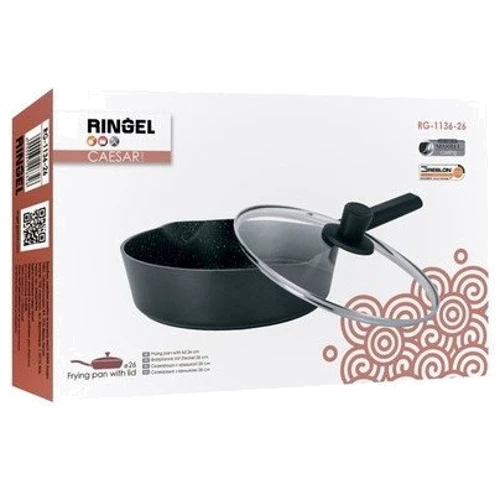 Ringel Caesar с крышкой 26 см (RG-1136-26): Тип сковороды Глубокая