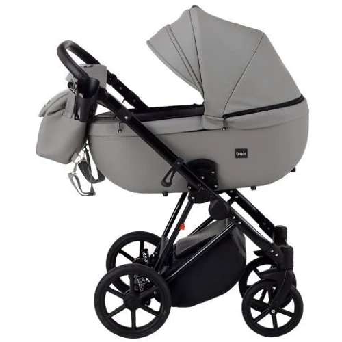Коляска 2 в 1 Bair Infinity шкіра 100% BI-2232-AMO grey (сірий): Матеріал коліс резина