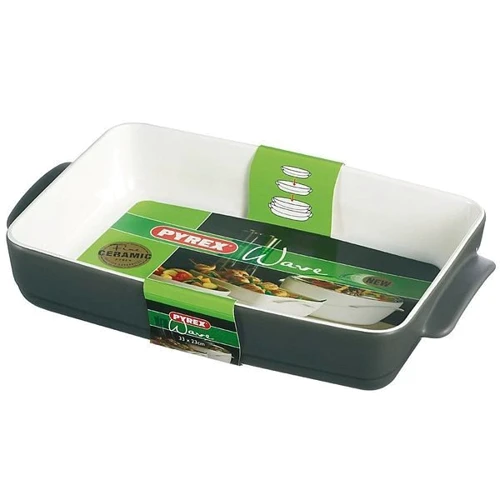 Жароміцне скло Форма Pyrex WAVE Grey Mat C309B04 прямокутні. (33x23см) фото 1