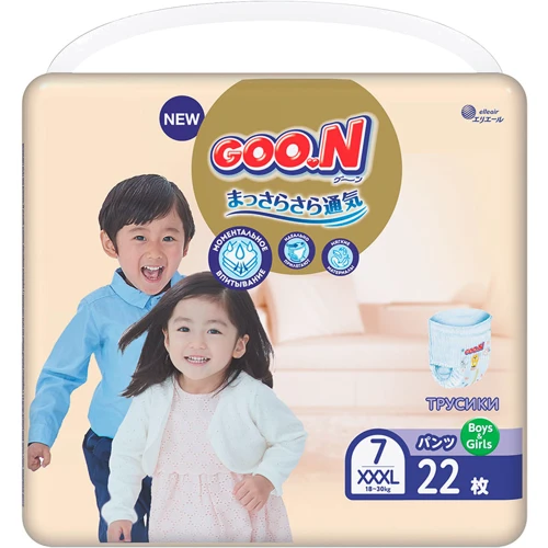 Трусики-підгузки GOO.N Premium Soft для дітей 18-30 кг, 7 (3XL), 22 шт