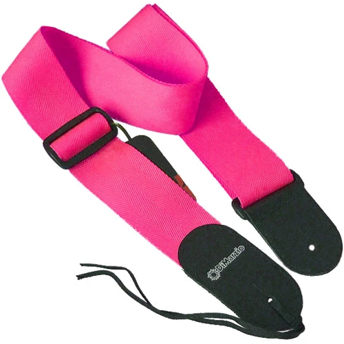 Гитарный ремень DIMARZIO DD3100N NYLON W/LEATHER ENDS (NEON PINK)