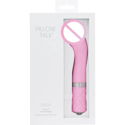 Роскошный вибратор PILLOW TALK - Sassy Pink с кристаллом Сваровски