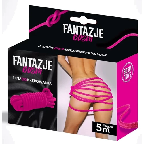 Веревка для связывания Grammi Fantazje BDSM Toys 5m Pink (2900117)