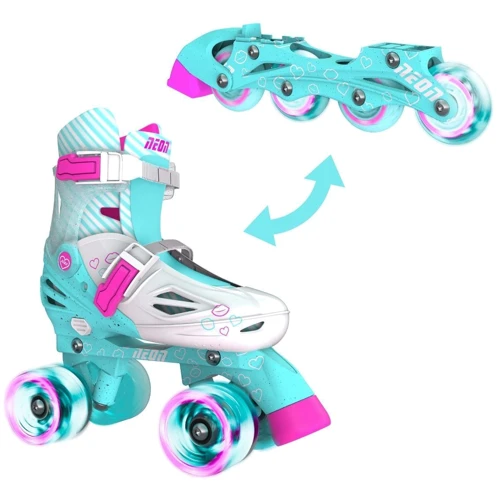Роликовые коньки NEON Combo 2в1, размер 34-37, бирюзовый (NT10T4)