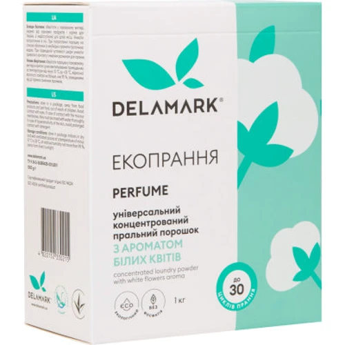 Стиральный порошок DeLaMark Universal с ароматом белых цветов 1 кг