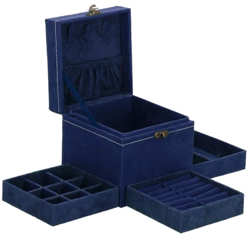 Скринька для прикрас (футляр для біжутерії) Springos 12x12x12 см HA1089 фото 15