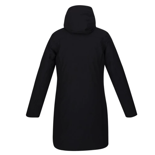 Куртка Regatta Womens Yewbank (RWP340-800) 42 черная зимняя с капюшоном: Сезон Зима
