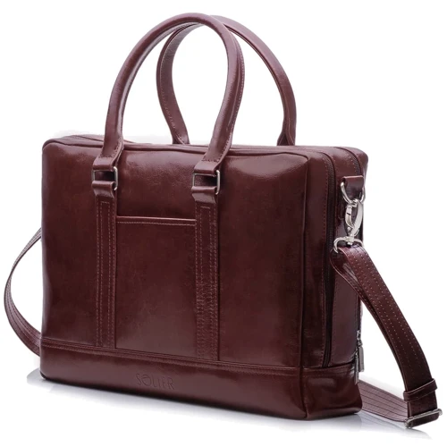 Solier ABERDEEN Leather Bag Maroon (SL02Maroon) for MacBook Pro 15" фото 6