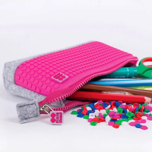 Пенал-косметичка Pixie Crew Crazy Colors розовый (PXA-01-W15): Материал Силикон