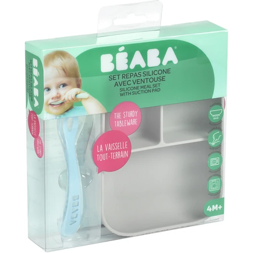 Набір Beaba Babycook порційна тарілка + сірий ложка (913508): Тип Контейнер