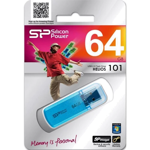 USB-флешка Silicon Power 64GB Helios 101 USB 2.0 Blue (SP064GBUF2101V1B) фото 4