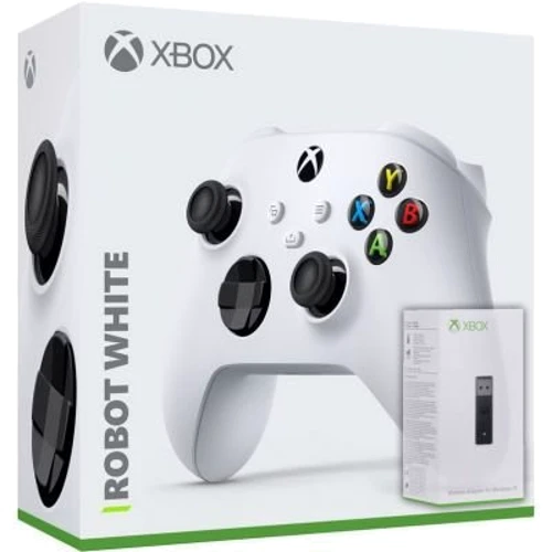 Аксесуар для приставки Microsoft Xbox Series X | S Wireless Controller with Bluetooth (Robot White) + Adapter for Windows фото 6