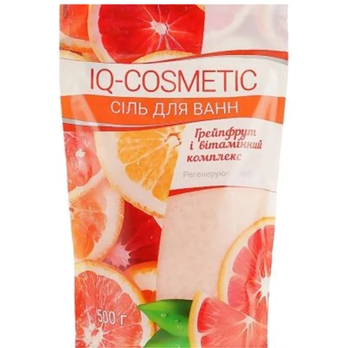 IQ-Cosmetic Сіль для ванн грейпфрут та вітамінний комплекс 500 g