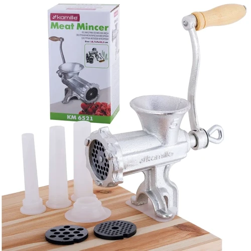 Мясорубка Kamille ручная металлическая 15.5х9х25 см (KM-6521)
