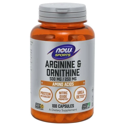 Аминокислота для спорта NOW Foods Arginine And Ornitine 100 capsules