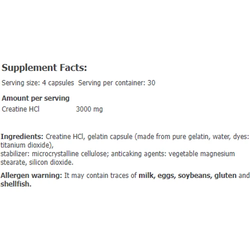 Креатин Amix Prо Creatine HCl 120 capsules/30 servings//Unflavored: Пол Унисекс