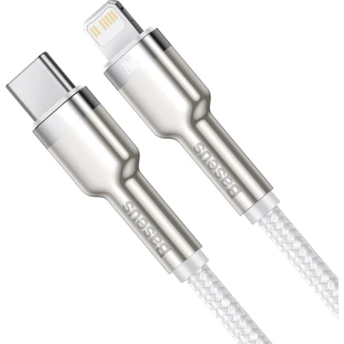 Кабель Baseus Cable USB-C to Lightning Cafule Metal PD 20W 1m White (CATLJK-A02): Тип USB-C - Lightning
