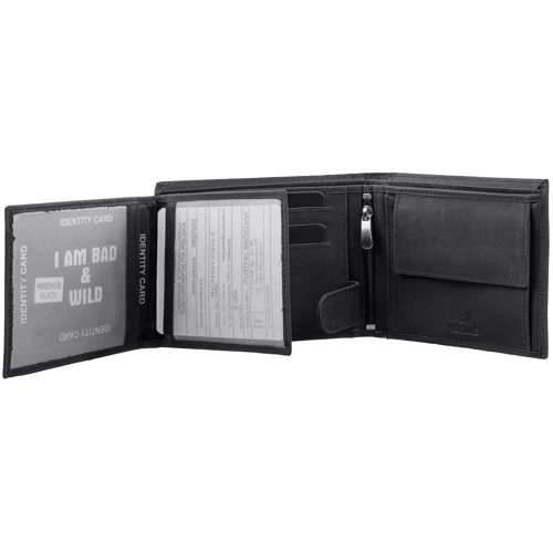 Чоловіче портмоне чорне (DNKN992-HUB-black): Формат гаманця вертикальний