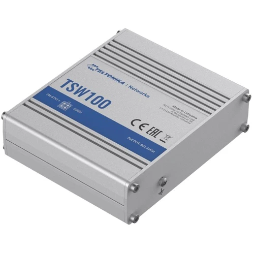 Сетевой коммутатор Teltonika TSW100: Порты только Gigabit Ethernet (10/100/1000)