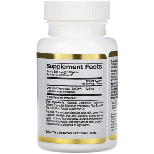 California Gold Nutrition Children's Epicor, 125 mg, 30 Veggie Capsules: Стать діти