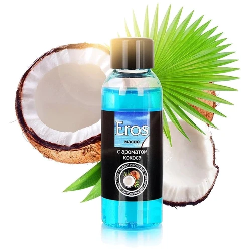 Массажное масло Eros tropic с ароматом кокоса, 50 мл