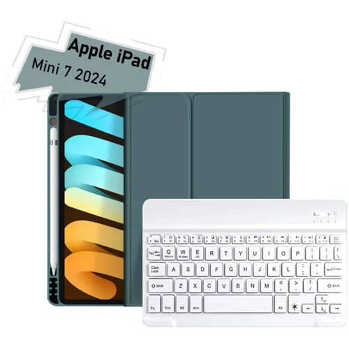 Аксессуар для iPad BeCover Case Smart Keyboard Dark Green for iPad Mini 7 2024 (712993)