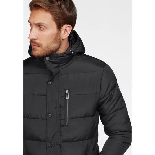 Куртка Bruno Banani 543126 66 черная демисезон с капюшоном: Длина рукава Длинный