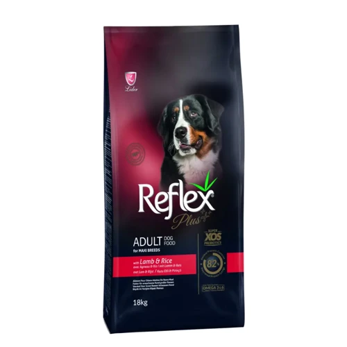Cухой корм Reflex Plus Adult Dog Food with Lamb & Rice for Maxi Breeds для собак больших пород с ягненком и рисом 18 кг (RFX-204)