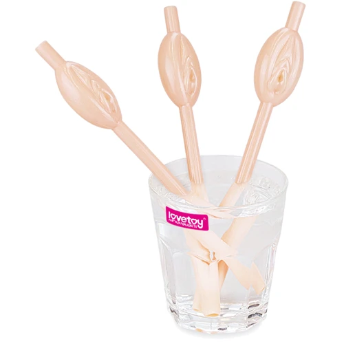 Трубочки LoveToy Original Pussy Straws Flesh, 9 шт