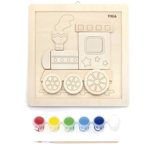 Набор для творчества Viga Toys Картина своими руками Паровозик (50686)