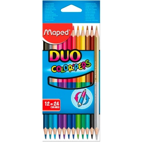 Олівці двосторонні Maped Color Peps Duo 12 шт. 24 кольору, Maped