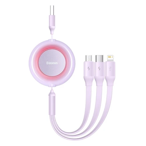 Кабель Baseus USB Cable to Micro USB/Lightning/Type-C Bright Mirror 2 Series 3.5A 1.1m Purple (CAMJ010005)