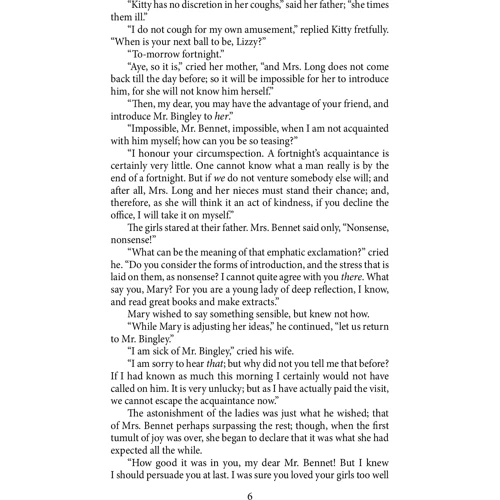 Jane Austen: Pride and Prejudice: Кількість сторінок 287