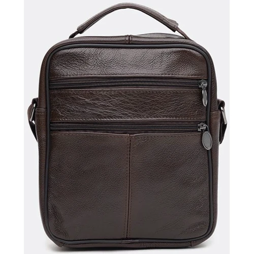 Мужская сумка через плечо Borsa Leather коричневая (K12314br-brown): Страна производитель Тайвань