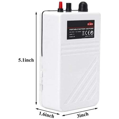 Компрессор на батарейках DC-800 2W 2.5L/min для аквариума (31242): Производитель Xilong