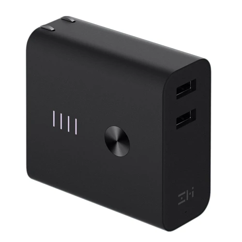 Зарядное устройство Xiaomi ZMI USB Wall Charger 2xUSB 3A + Power Bank 5200mAh Black (APB01A)