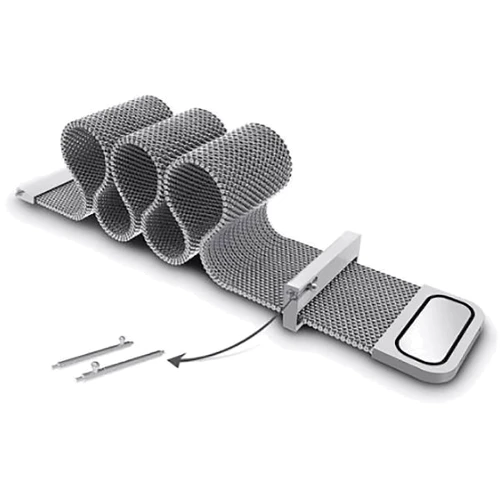 Ремінець BeCover Milanese Style Silver Universal 22mm фото 7