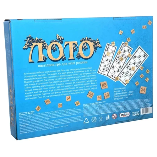 Лото Strateg с деревянными фишками (30662): Вид развлекательные