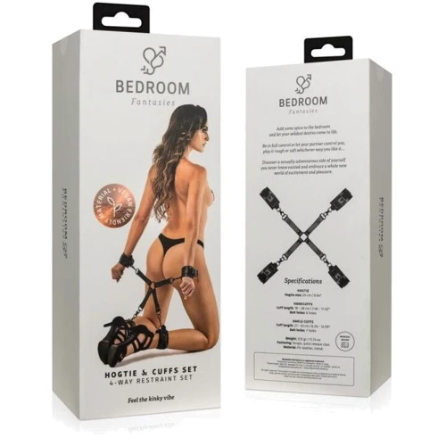 Фиксатор для рук и ног Bedroom Fantasies Hogtie & Cuffs Set 4-Way Restrant Set