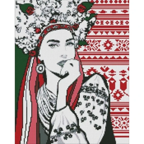Алмазная мозаика Идейка Очаровательная украинка ©upillustration 40х50см (AMO7371)