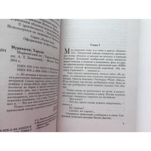 Харуки Мураками: Норвежский лес: Количество страниц 384