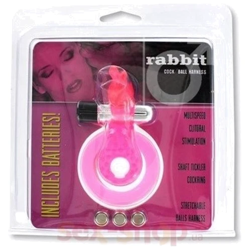 Эрекционное кольцо с вибрацией Cock & Ball Ring Rabbit