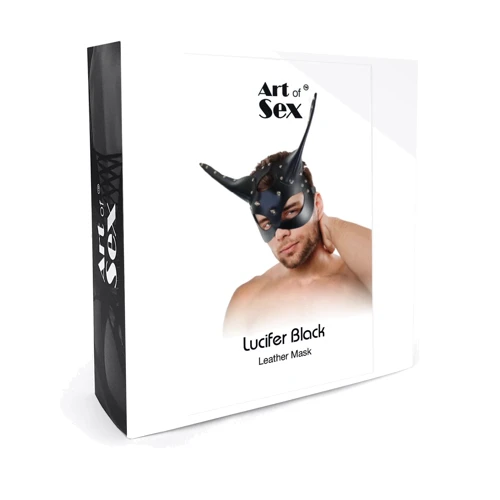 Кожаная маска Art of Sex - Lucifer Black