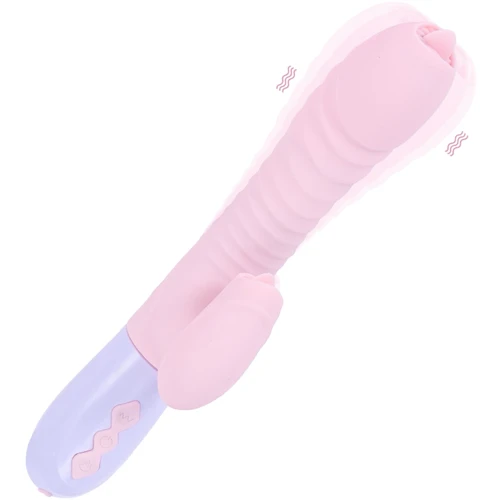 Вибратор BOSS FoxShow Silicone Heating and Thrusting Vibrator Pink