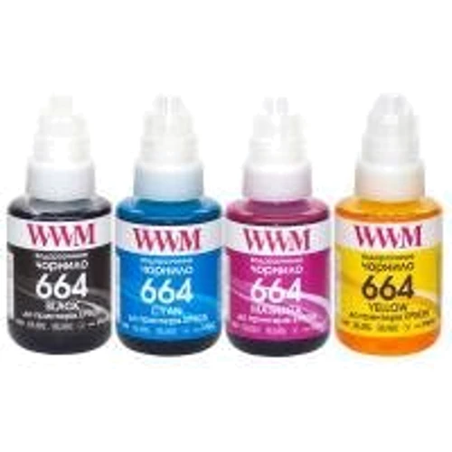 Чернила WWM Epson L110/L210/L300, 4х140г B/C/M/Y (E664SET4)